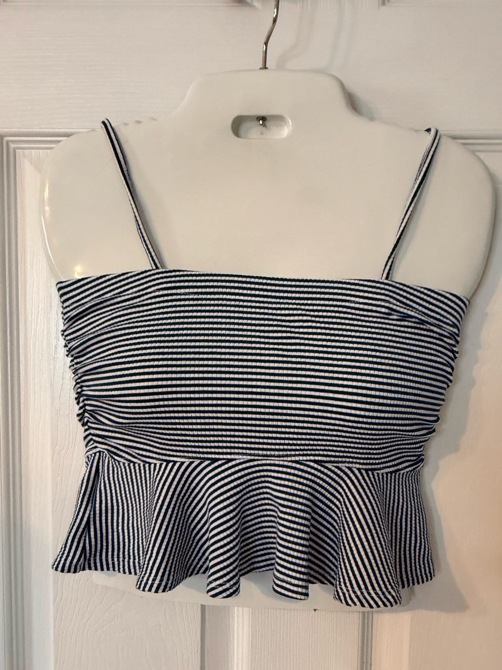 AE American Eagle Striped Cropped Tank Top
